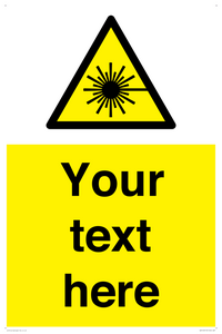 Custom Laser Hazard Sign